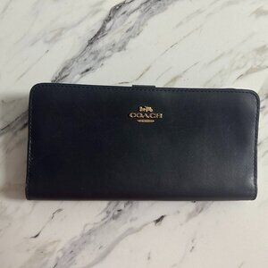 Coach Navy Leather Wallet
